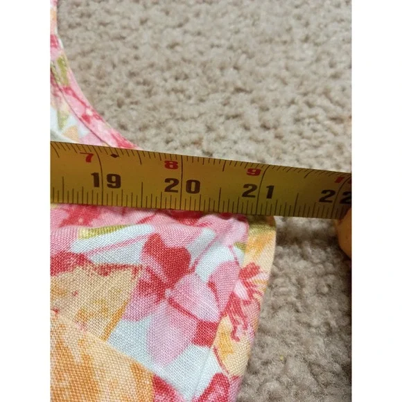 J.Jill Love Linen Sleeveless Floral Shift Dress Linen Large Pockets Women's - Picture 7 of 8